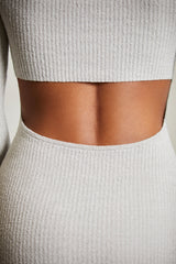 Long Sleeve Cut Out Maxi Dress in Alloy