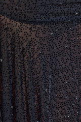 Embellished Handkerchief Hem Skirt in Black