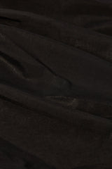 Metallic Ruffle Low-Rise Flared Trousers in Black