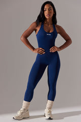 Full Length Cut-Out Jumpsuit in Navy
