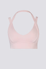 Soft Active Open-Back Sports Bra in Ballet Pink