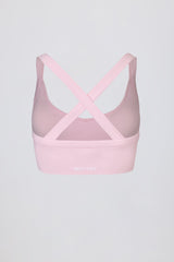 Super Sculpt Seamless Crossback Sports Bra in Powder Pink
