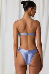 Ruched Cheeky Bikini Bottoms Lavender Purple in Lavender Purple