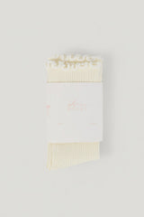 Ruffle-Trim Crew Socks in Ivory