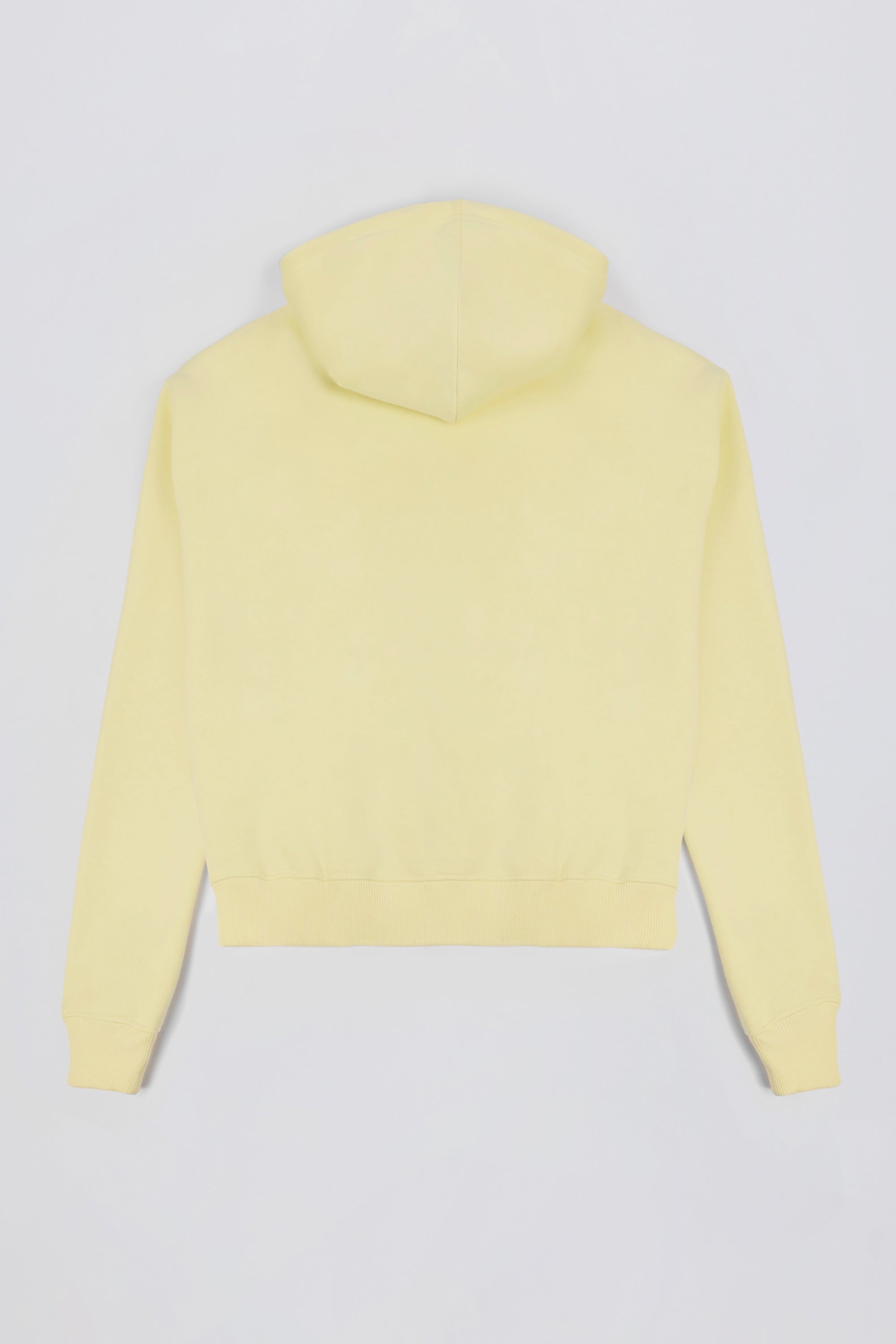 Embroidered Oversized Hoodie in Soft Yellow