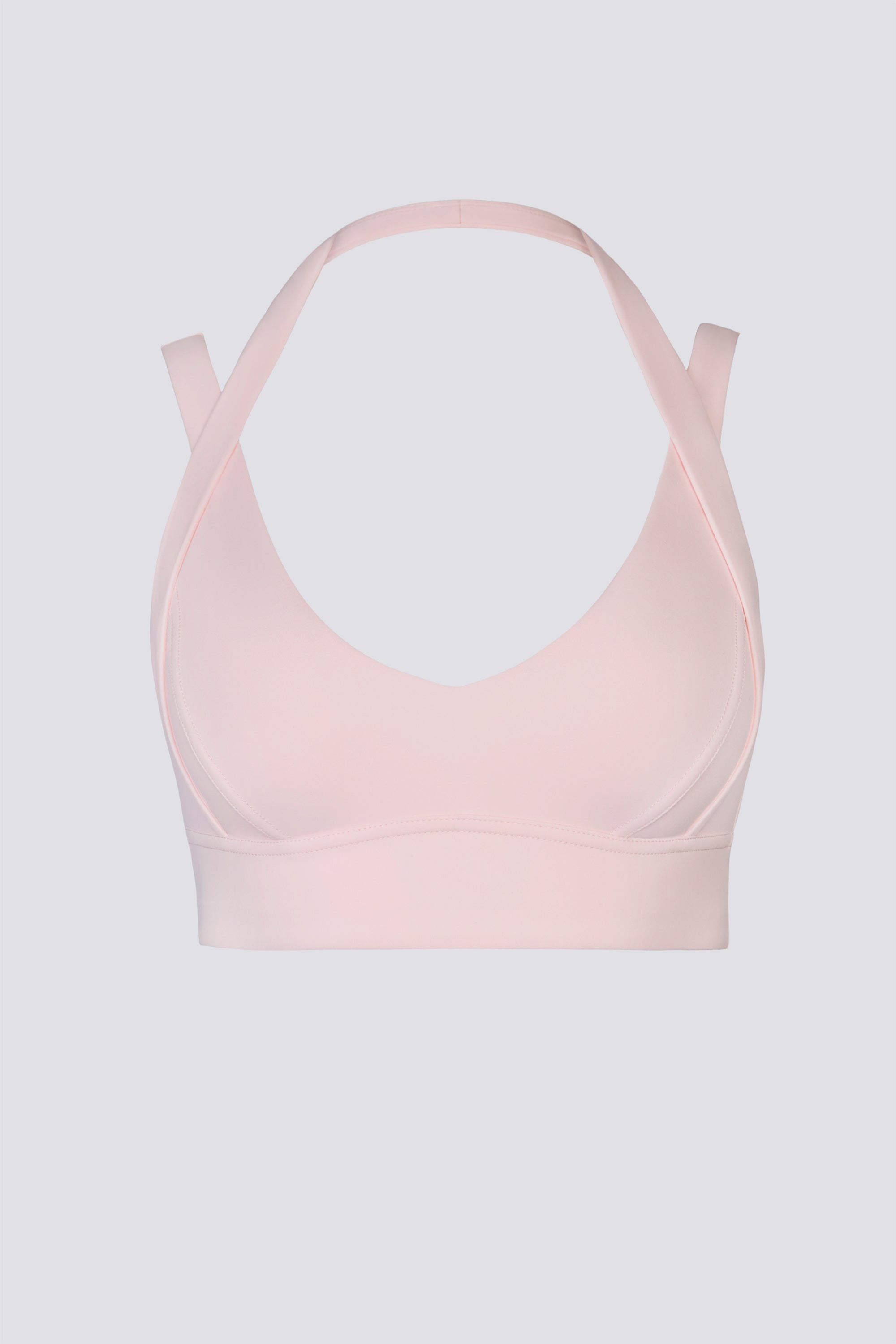 Soft Active Open-Back Sports Bra in Ballet Pink