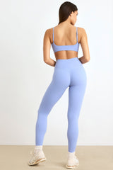 Soft Active High-Waist Leggings in Lavender Blue