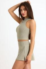 Soft Active Mini Skort in Mineral