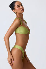 Embellished Bikini Top in Pear Green