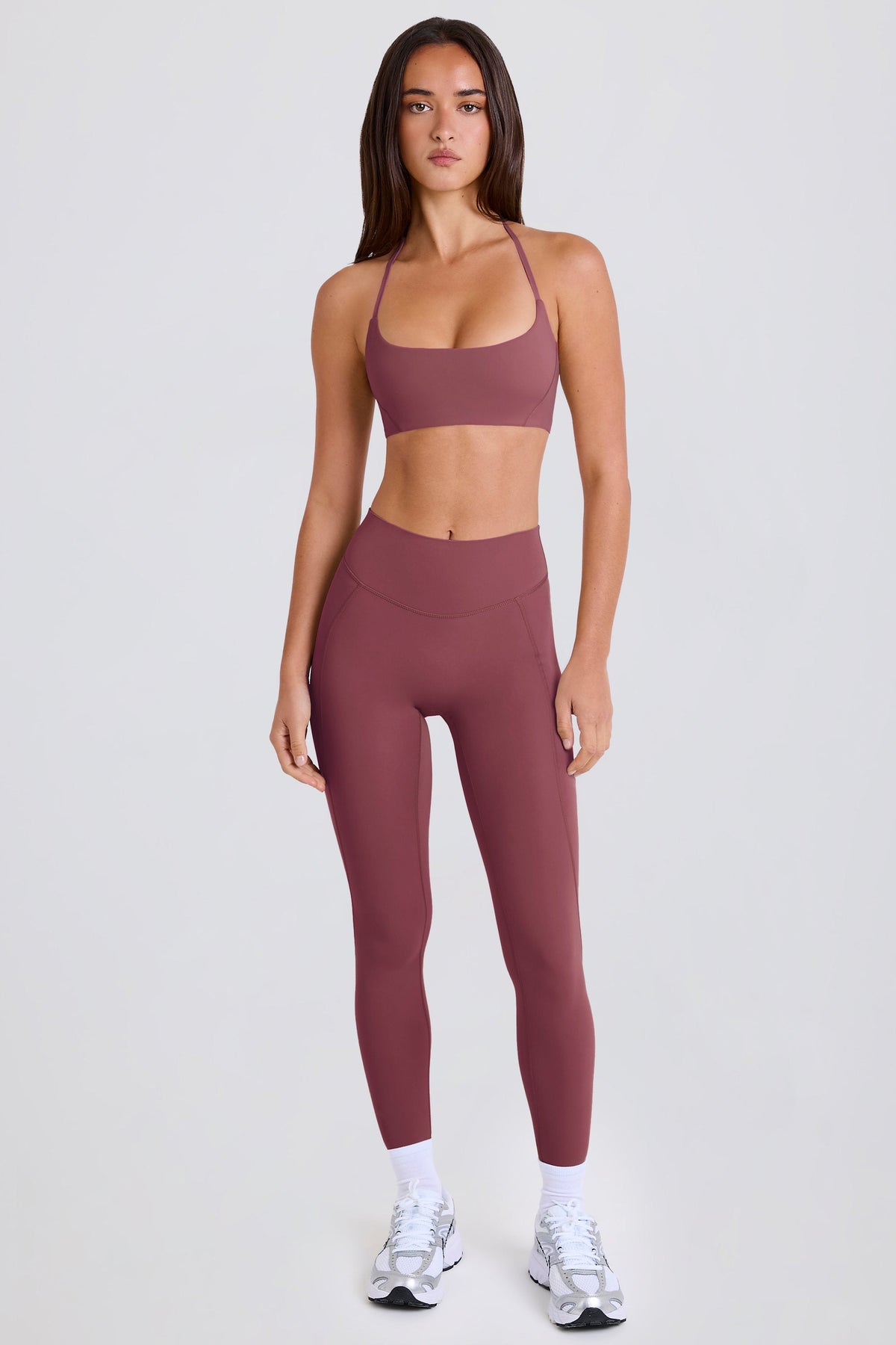 Four-Way Stretch High-Waist Leggings in Acai