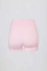 Super Sculpt Seamless Mini Shorts in Powder Pink
